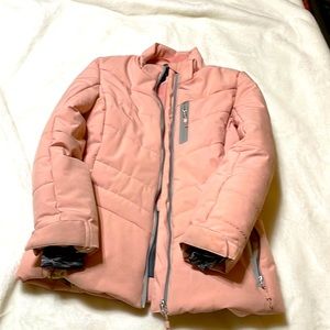 Girls Pink/Gray Swiss Alps winter coat, size 14